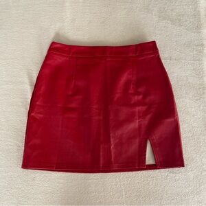 Lulu's Vibrant Red Pencil Skirt